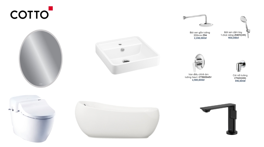 Các loại thiết bị vệ sinh được ưa chuộng