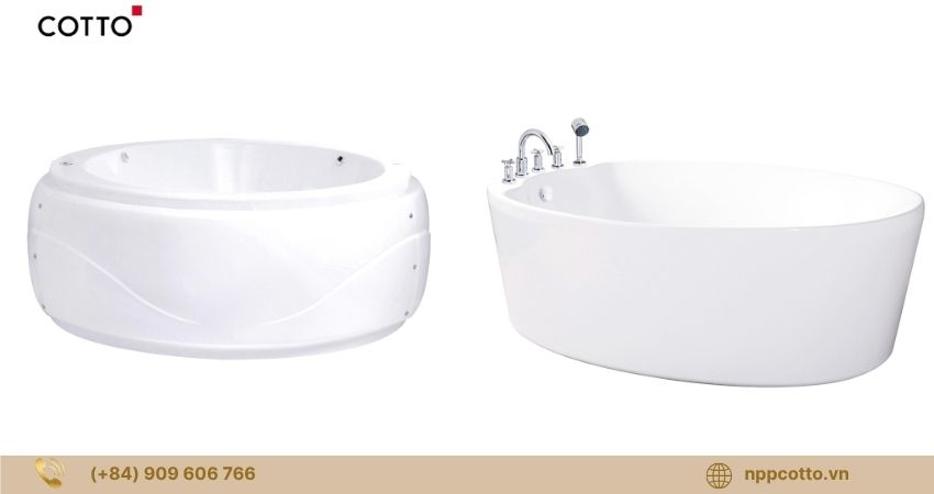 Bồn tắm massage thông minh COTTO hiện đại, tiện nghi