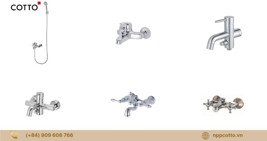 Bộ sen tắm cao cấp COTTO thiết kế sang trọng, đa dạng mẫu mã
