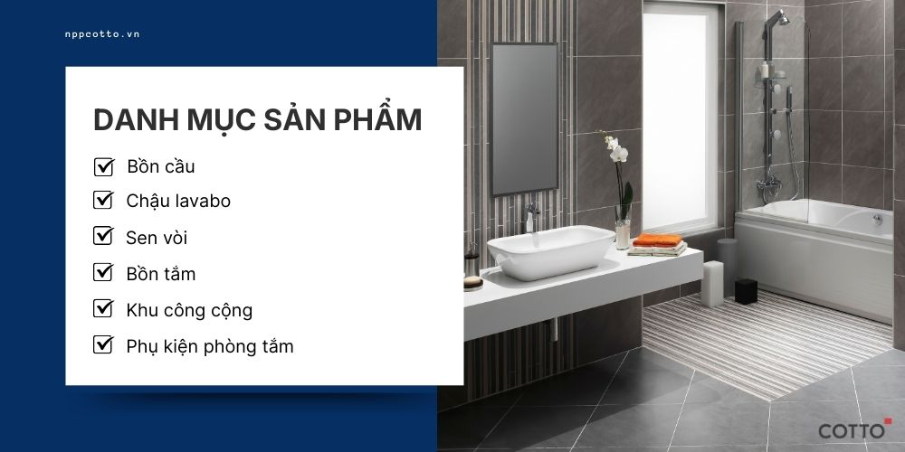 Danh mục thiết bị vệ sinh Cotto