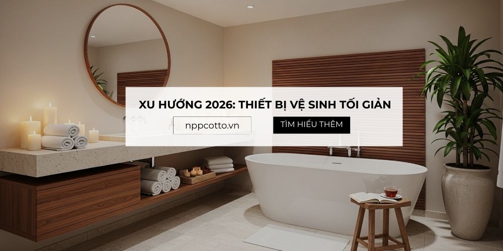 Xu hướng chọn thiết bị vệ sinh tối giản đầu năm 2026
