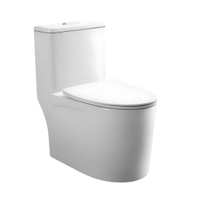 C1000024OS WH Bàn cầu 1 khối nắp đóng êm không vành rim Vibe