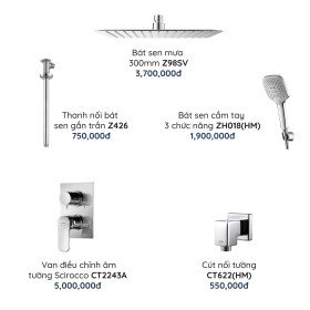 CT2243A/Z98SV Bộ Sen Âm 2 Đường Nước