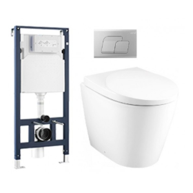 SC19517(T) Bồn cầu treo tường nắp đóng êm Oval